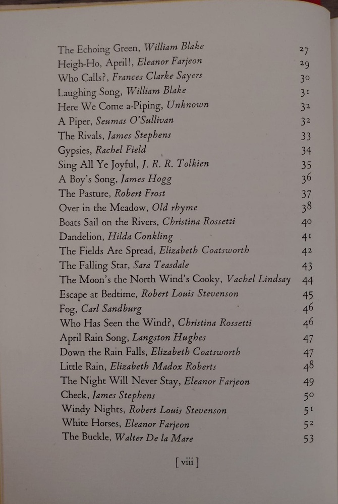 A Pocketful of Rhymes - Índice